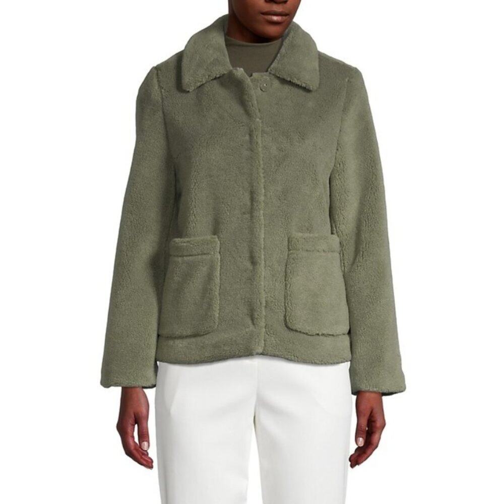 Rebecca Minkoff Olive Green Harley Teddy Jacket - Women's Medium
